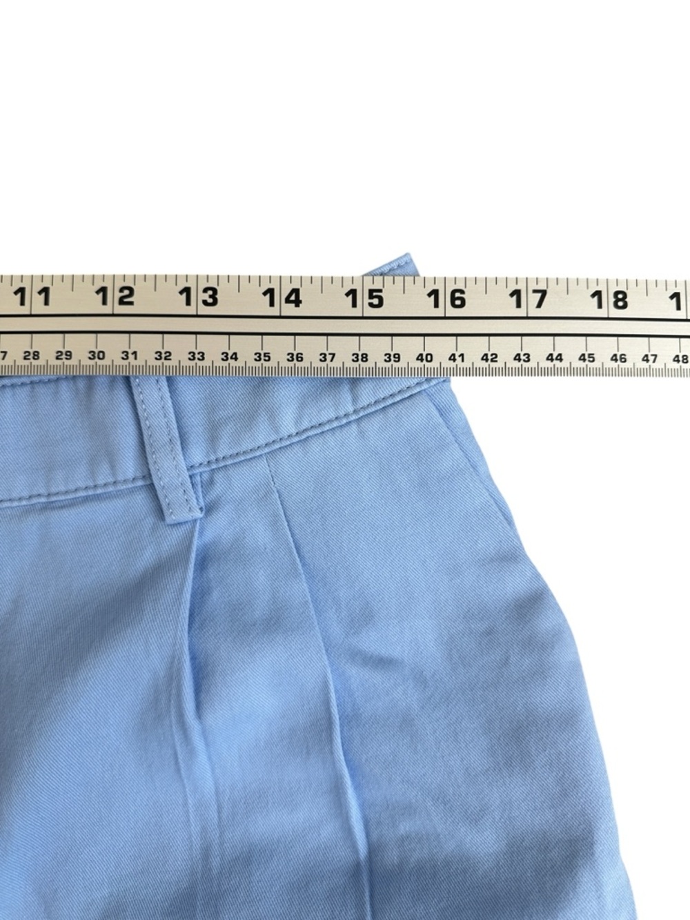 NWT J.Crew Factory Vintage 90s Pleated chino short Periwinkle Blue 10 - Picture 4 of 9
